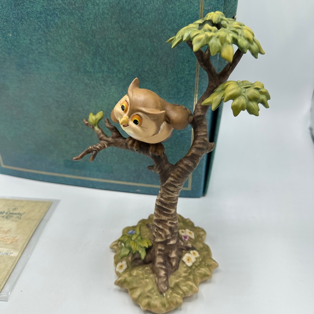 WDCC Bambi Friend Owl Figurine What's Going On Around Here 50th Anniversary Box - Picture 3 of 10